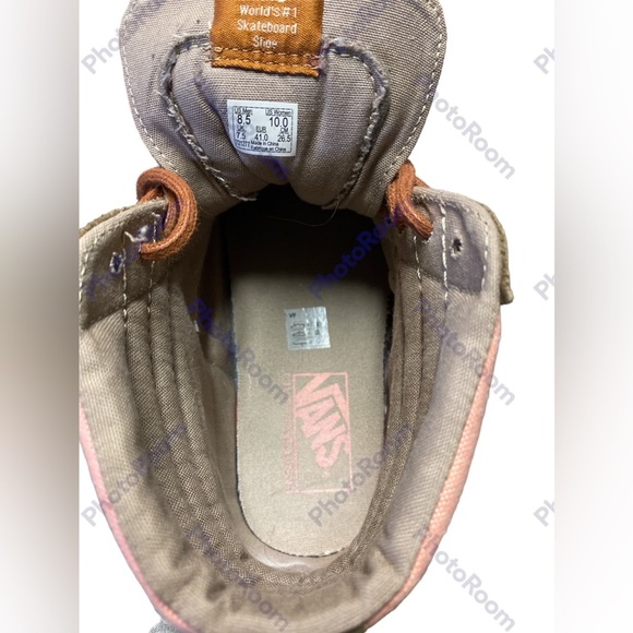 VANS OFF THE WALL SK8 SNEAKERS HIGH TOP UNIZEX MENS 8.5 WOMENS 10 gently loved - Picture 9 of 9
